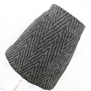 ANN TAYLOR LOFT! WOOL BLEND NUBBY FINISH, BLACK & WHITE TWEED SKIRT! SZ 6